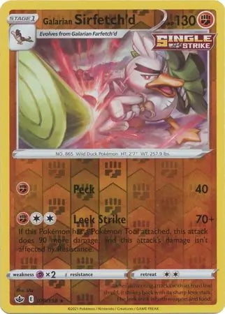 Chilling Reign Galarian Sirfetch’d #79/198 reverse holo